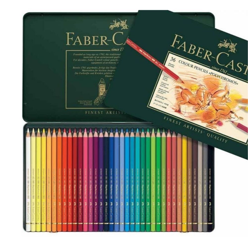 Faber Castell Polychromos Pencils 36 Colour Tin. 