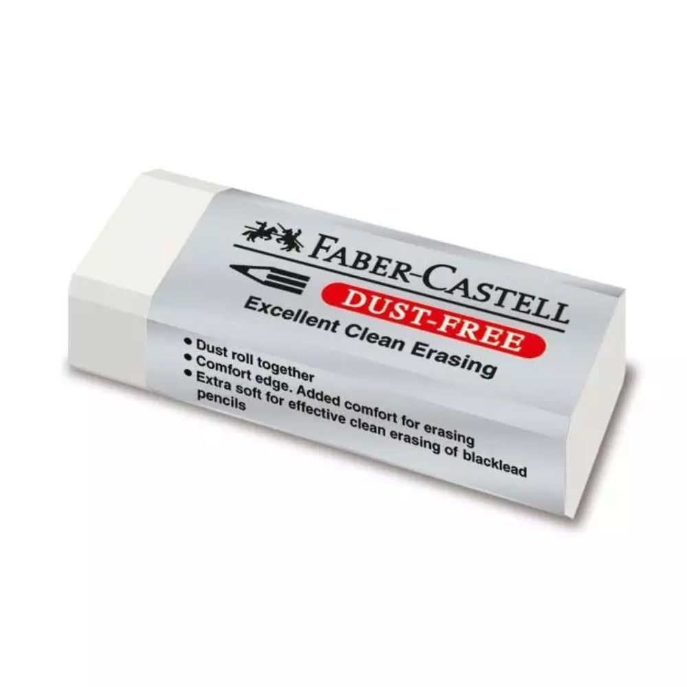 Faber-Castell Dust-Free Comfort Edge Eraser Rubbers - Art/Graphic Use - Blue