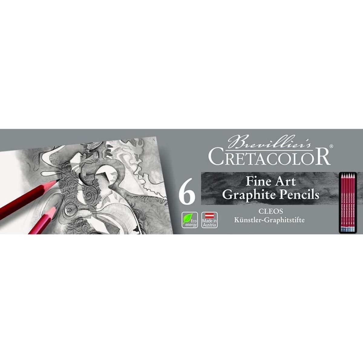 Cretacolor Artist Lead Black Chalk 6/Pack