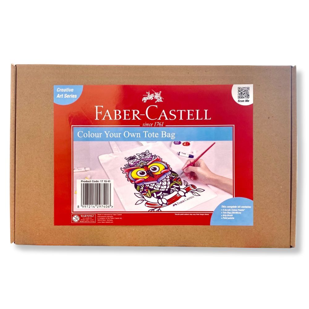 Faber Castell Creative Art Series Colour Your Own Tote Bag Set