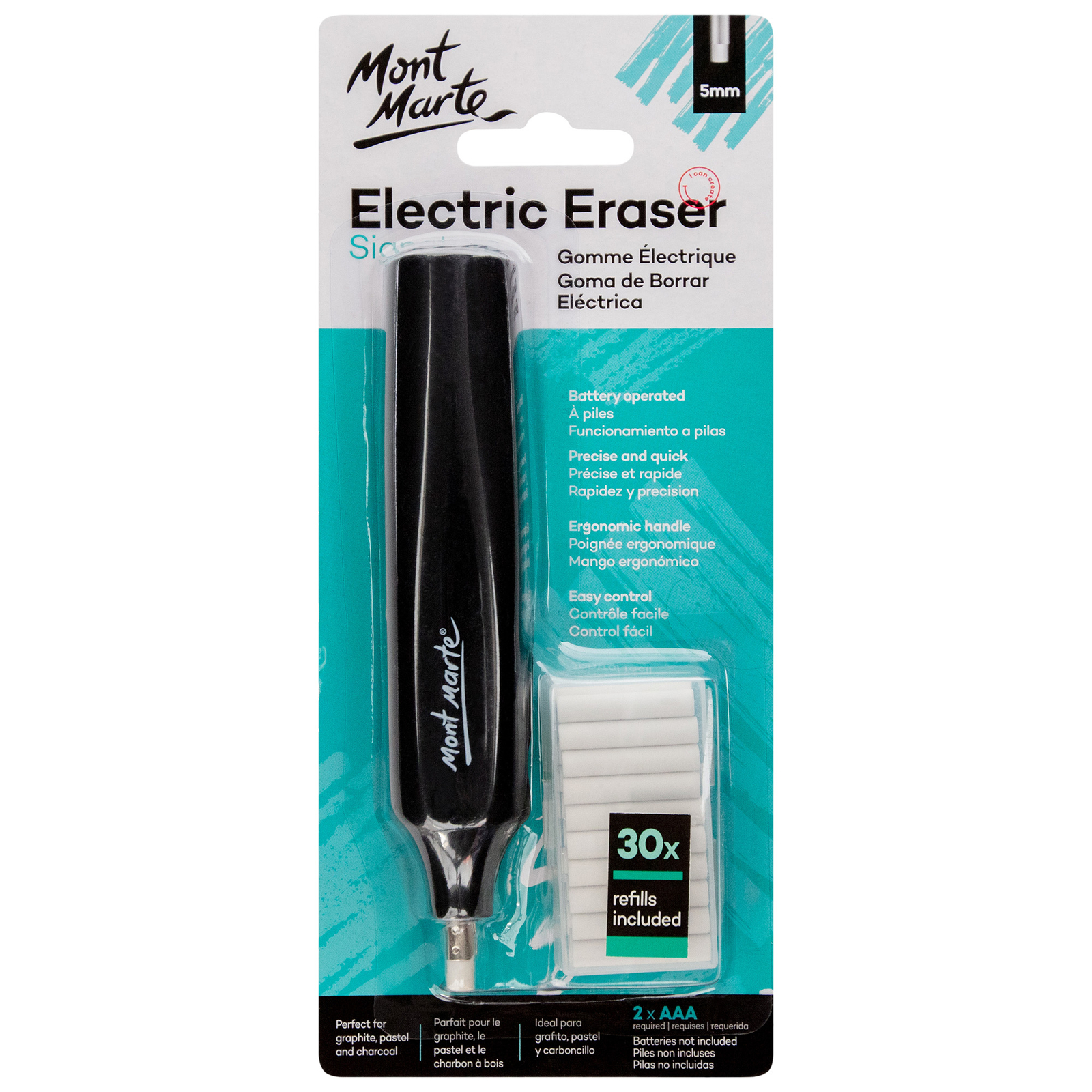 Mont Marte Electric Eraser With 30pc Erasers
