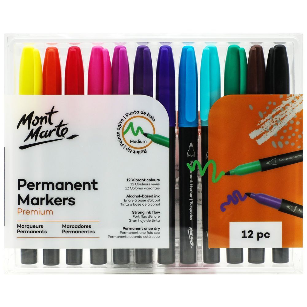 Mont Marte Permanent Marker 12pc Set