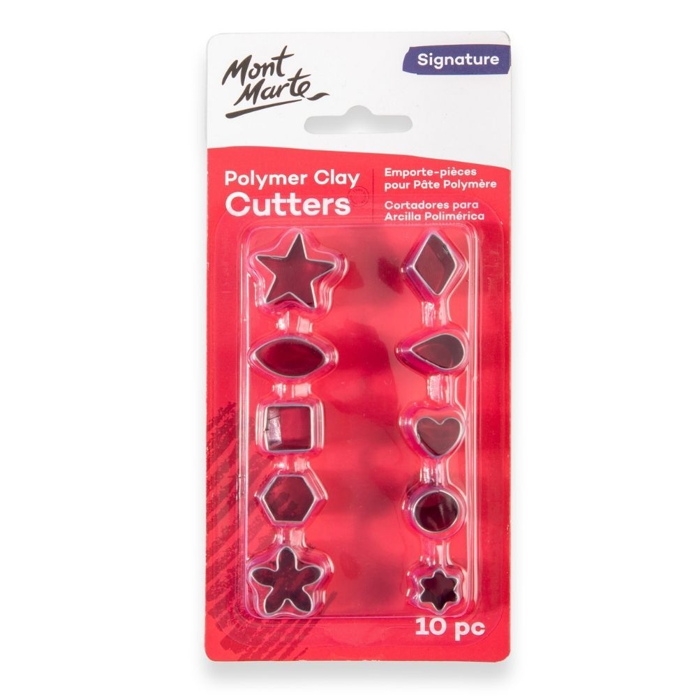 Mont Marte Polymer Clay Mini Cutter Set 10pc