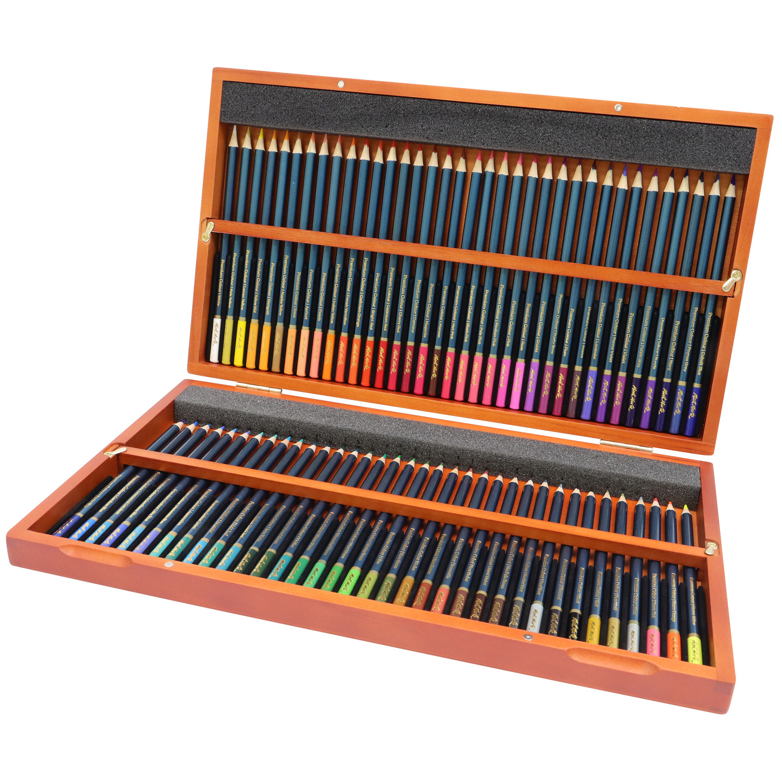 Mont Marte Premium Colour Pencils 72 Piece In Wooden Box