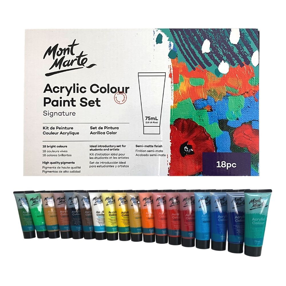 Mont Marte Two Seasons Acrylic Paint Sets 18pc x 12ml