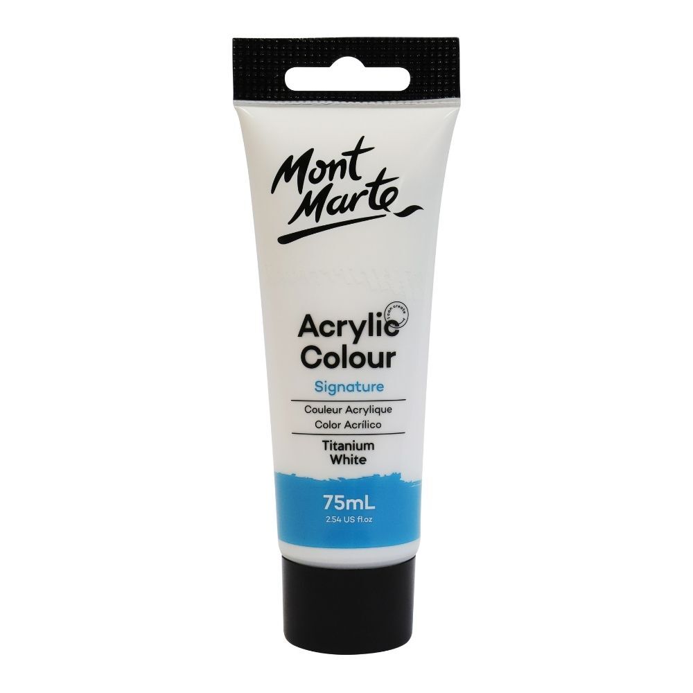 Mont Marte Signature Acrylic Paint 75ml Tube - Titanium White