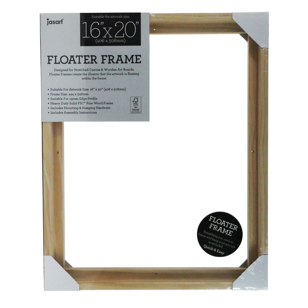 Jasart Thin Edge Floater Frame 16x20 Inch - Natural