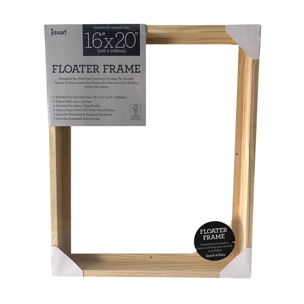 Jasart Thick Edge Floater Frame 16x20 inch - Natural