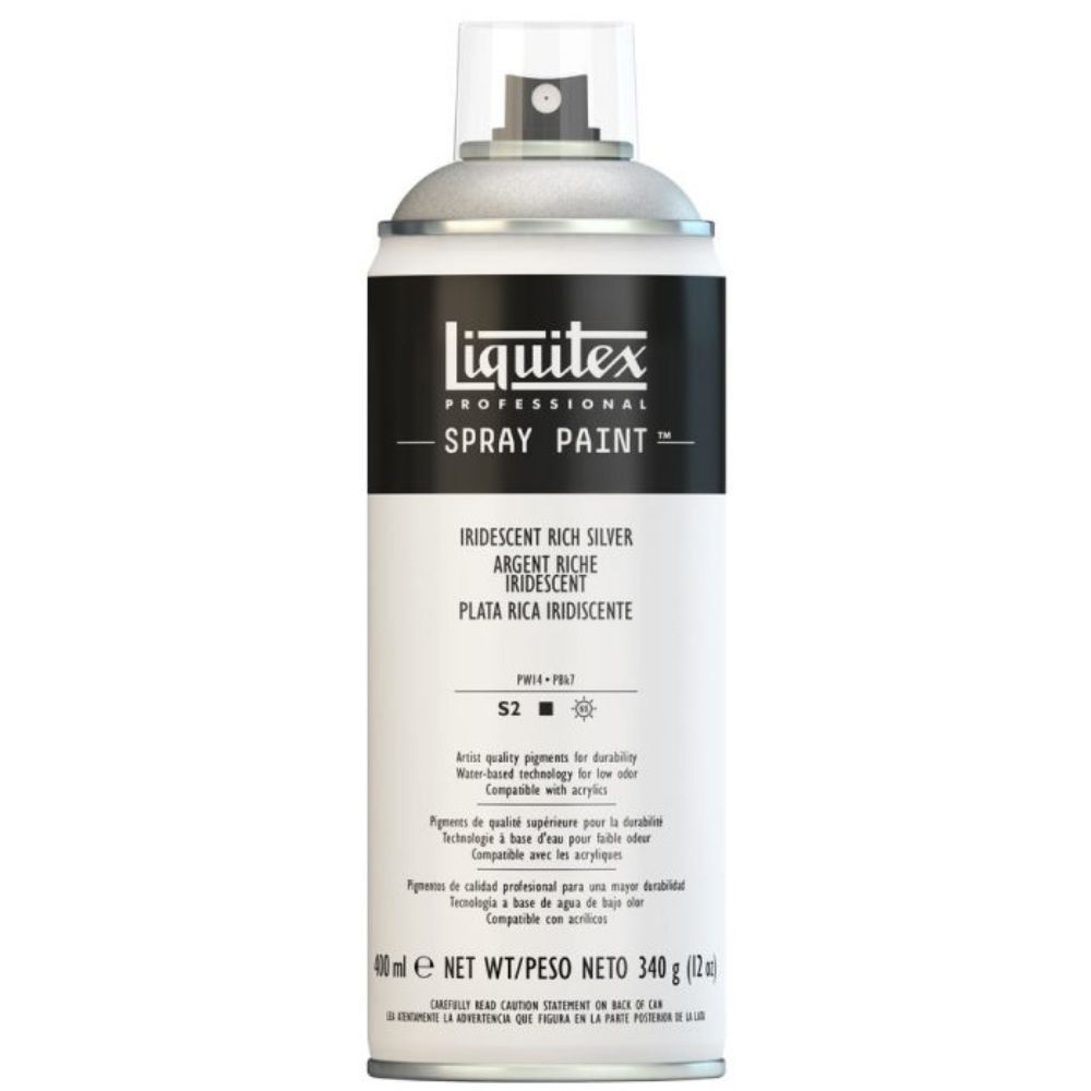 Liquitex 400ml Professional Acrylic Spray Paint - Iridescent Rich Silver