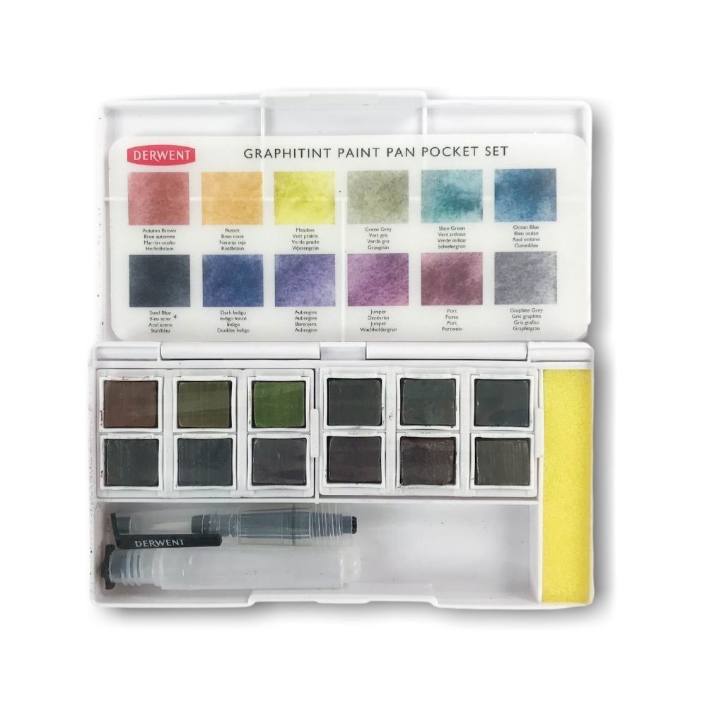 Derwent® 12-Color Metallic Paint Pan Set