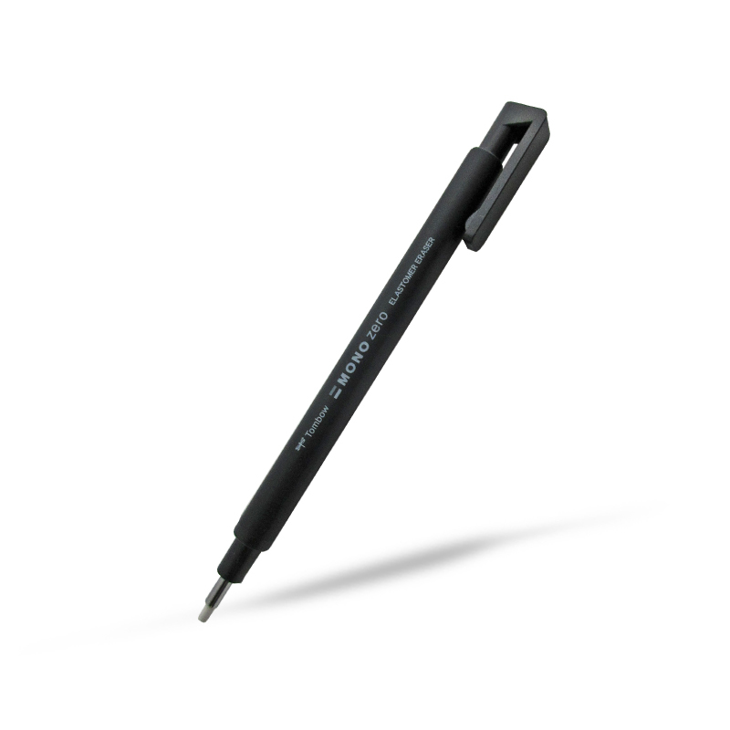 TOMBOW Mono Zero Eraser Slim Round Tip 2.3 - EH-KUR11-B Black Barrel