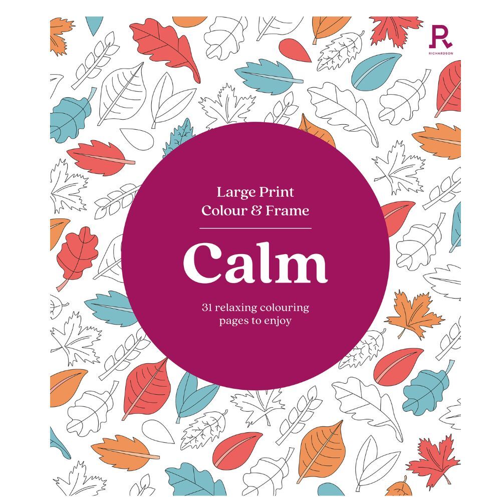 Large Print Easy Color & Frame - Calm (Adult Coloring Book) by New