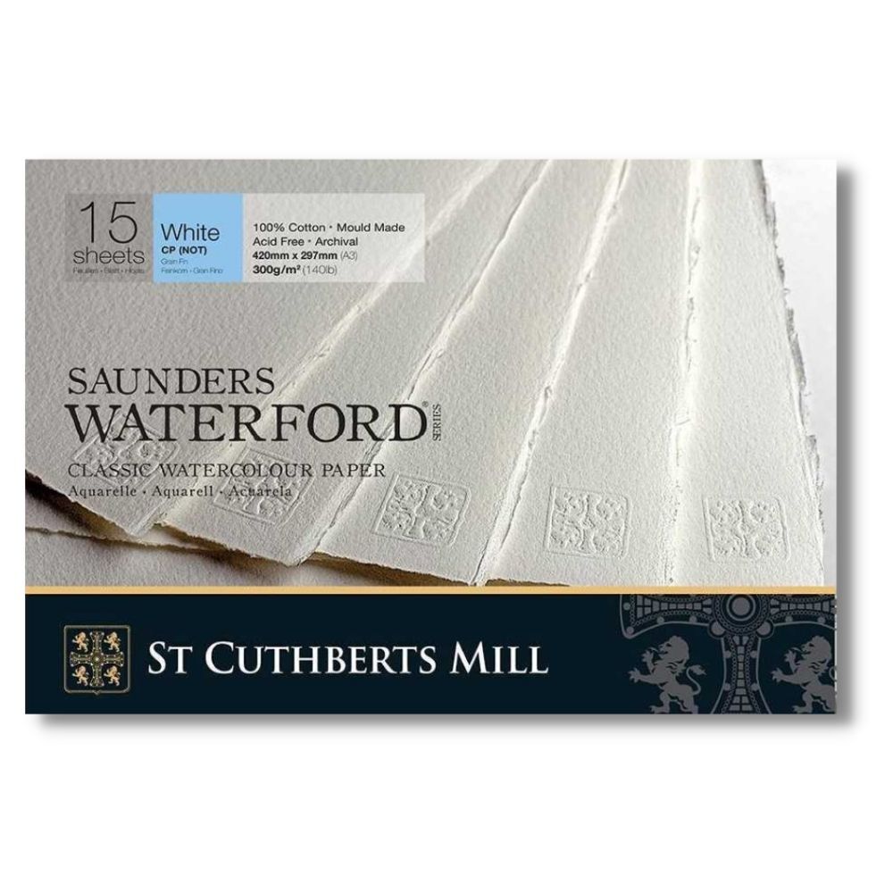 Saunders Waterford Watercolor Pad - 9 x 12, Rough, 140 lb, 12 Sheets