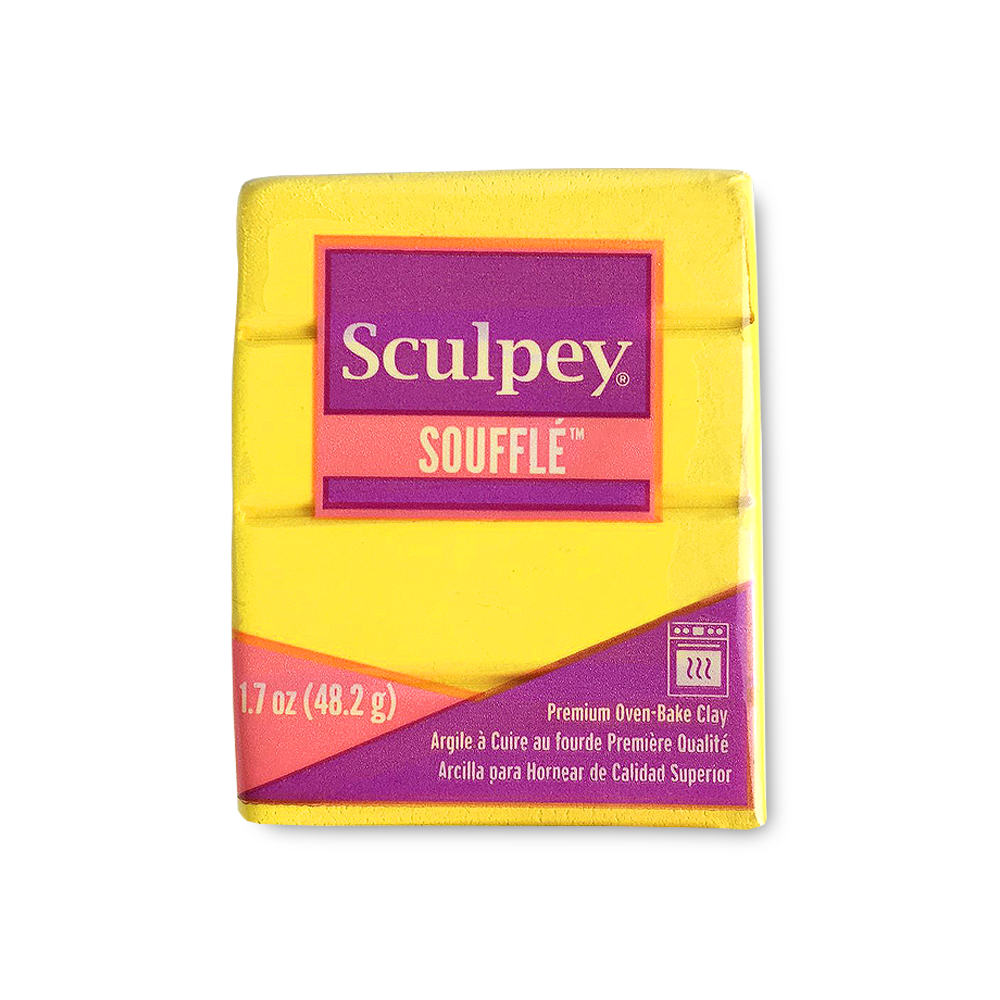 Sculpey Souffle Canary 48g 1.7oz, Oven-bake Polymer Clay 