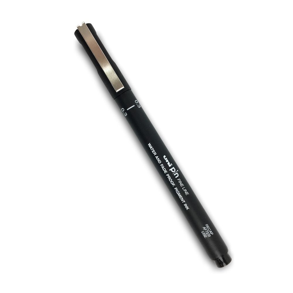 Uni : Pin Waterproof Lightfast Drawing Pen : Black : 0.3mm