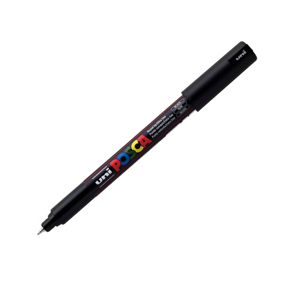 Posca Marker : Pc-1mr : Ultra-Fine Pin Tip : 0.7mm : Black