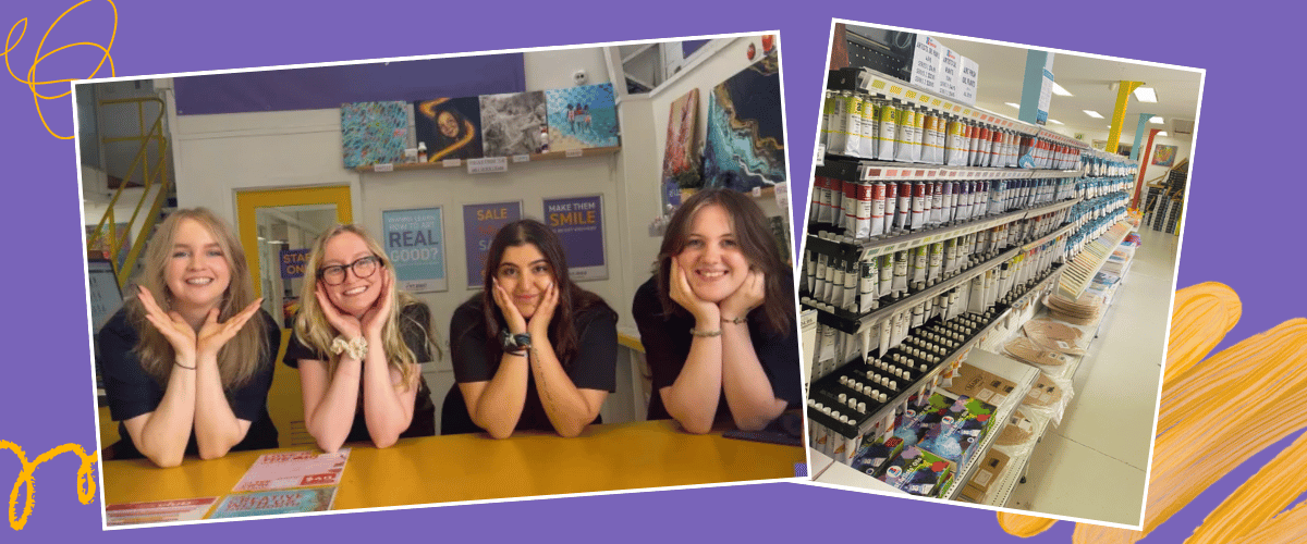 Art Shed staff team photo at Melbourne art supply store