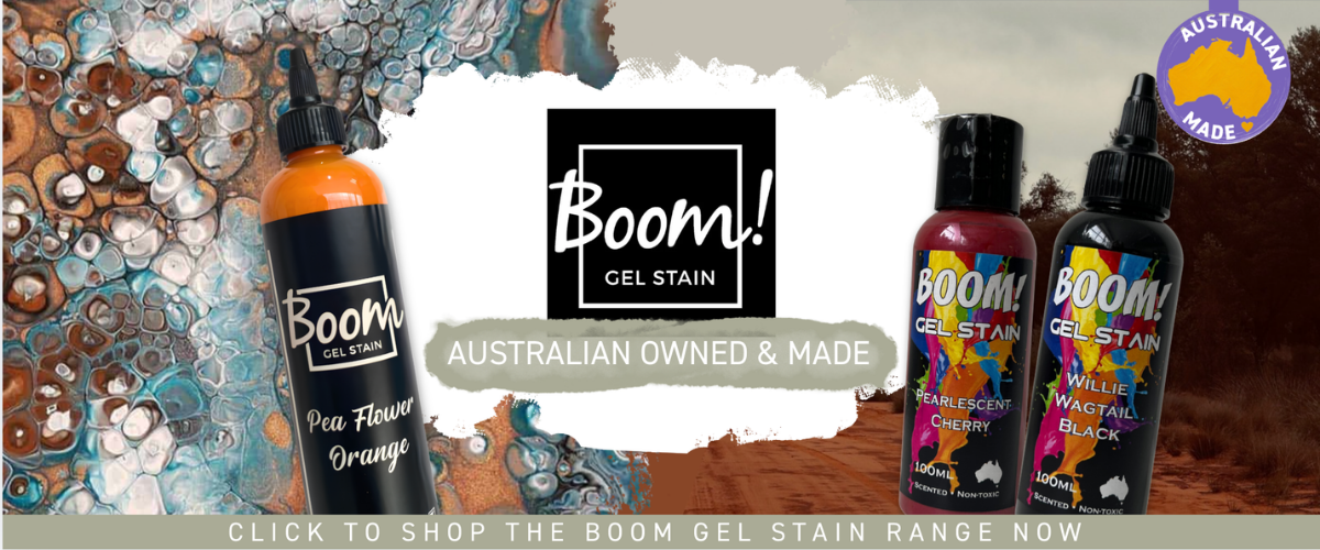 Boom Gel stain, hand-bottled in Mandurah, Western Australia