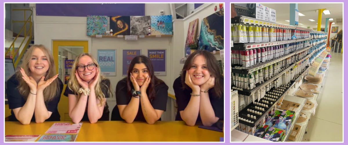 Art Shed staff team photo at Melbourne art supply store