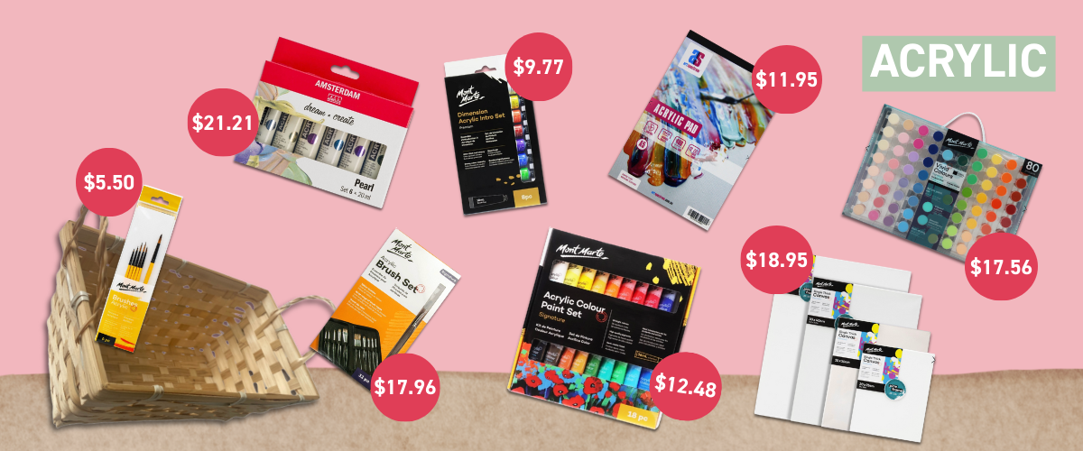 Budget-friendly acrylic supplies for Christmas gifting, perfect for all skill levels.