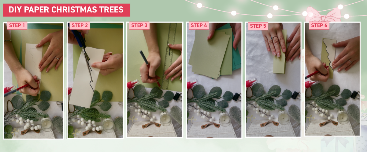 DIY Christmas tree made from painted paper cones – affordable handmade holiday decor