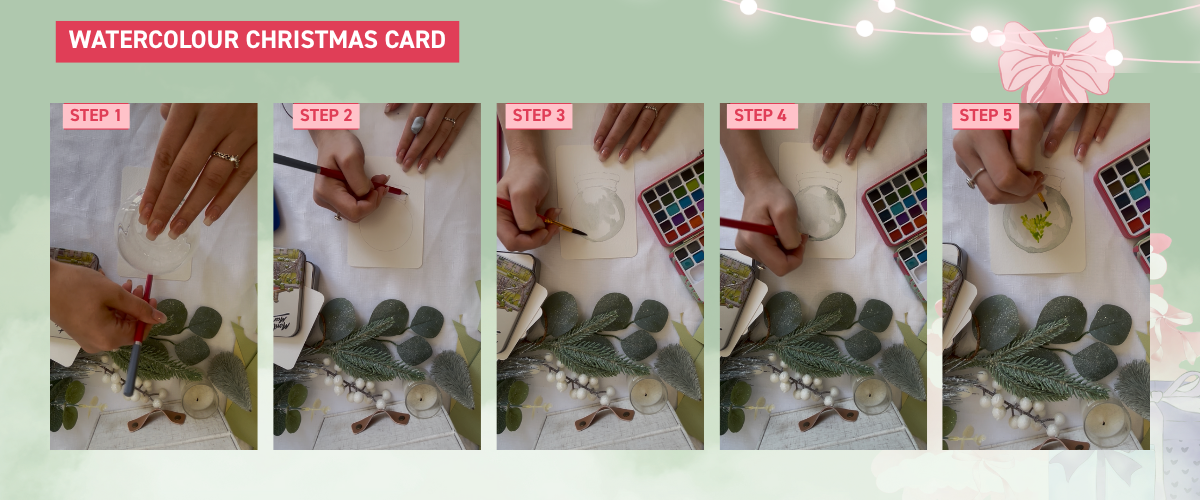 Painted decorative Christmas plate using acrylic markers – festive DIY art project