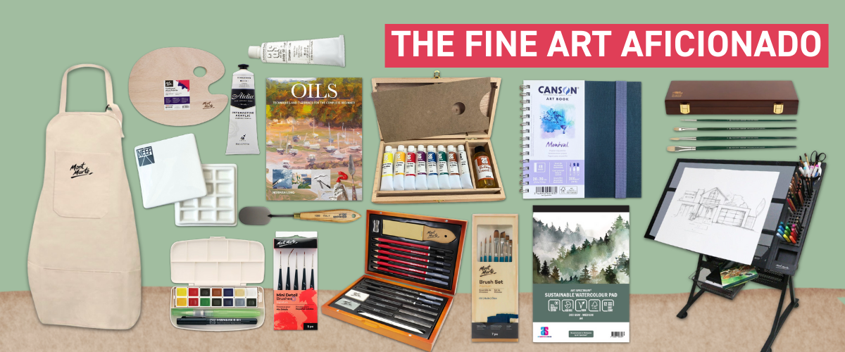 Christmas fine art gifts for teen boys – oils, acrylics, watercolours and easels banner