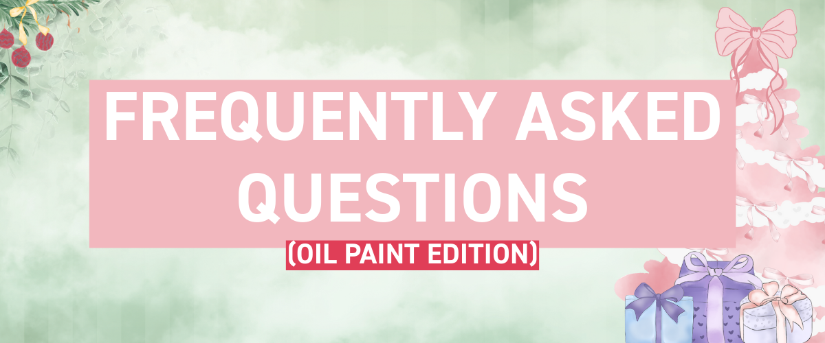 Oil painting FAQs banner for Christmas gift guide