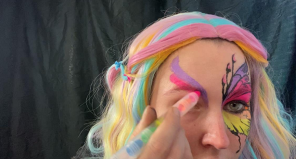 Rainbow Butterfly Face Paint, 3 Easy Steps