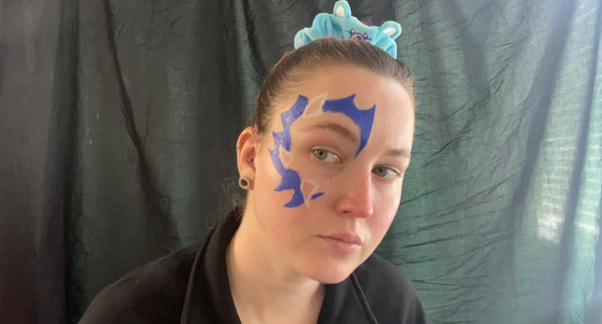 Art Shed Blog KIDS Blue Monster Face Paint Tutorial