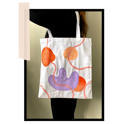 Pattern Painting on Tote Bags - Bay Weekly