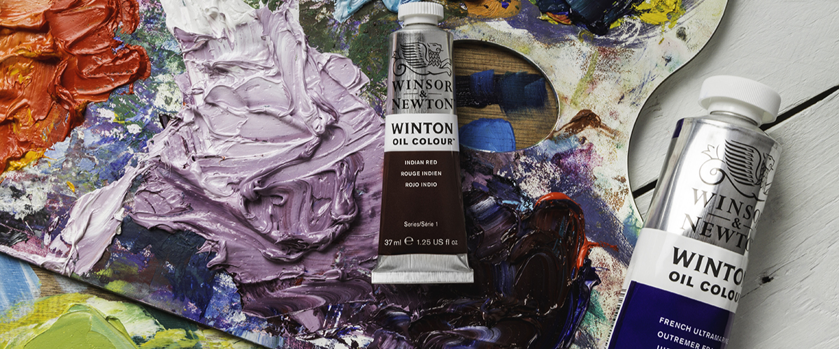 Oil painting supplies and creative studio inspiration with Art Shed branding for beginner and experienced artists