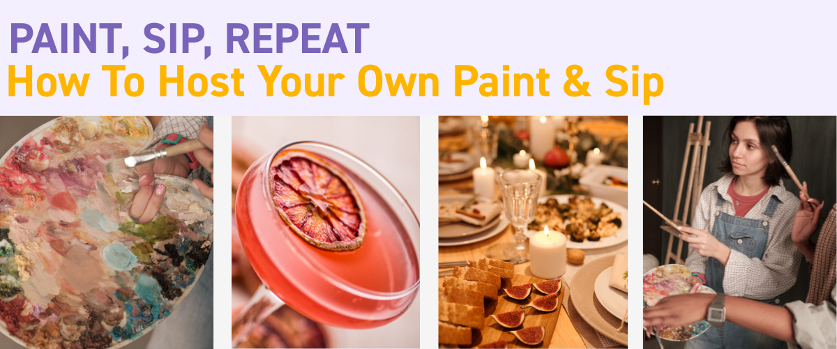 Friends hosting a paint and sip night in Australia using Art Shed canvases and brushes.
