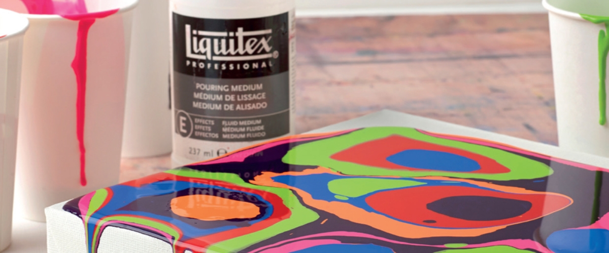 Using Liquitex Gloss Varnish Spray to Seal an Acrylic Pour