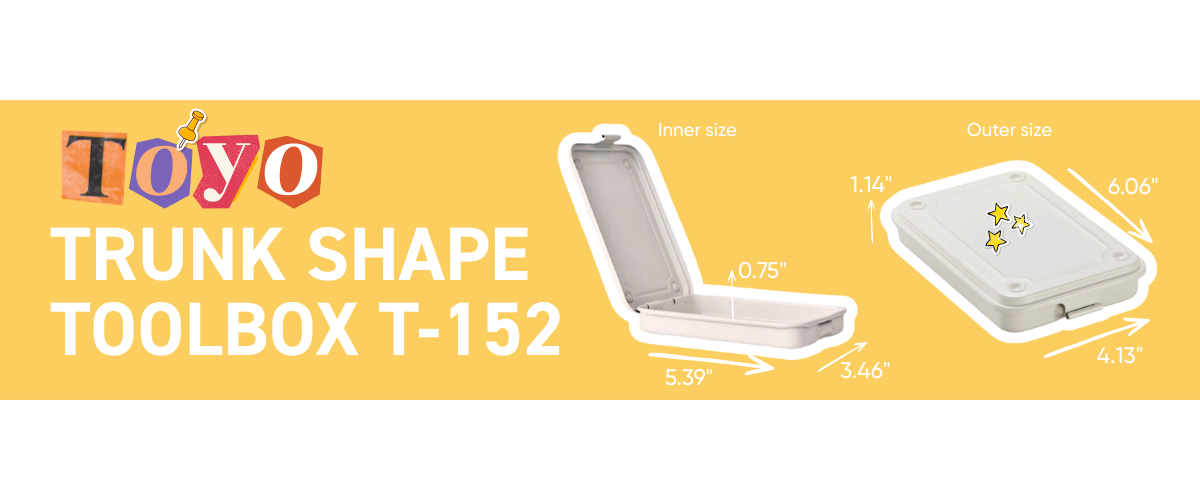 Toyo Trunk Shape Toolbox T-152 compact steel toolbox for artists