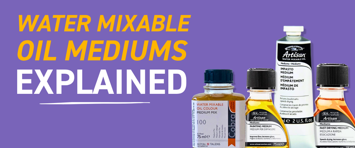 Water mixable oil painting mediums for easier cleanup and lower-fume painting