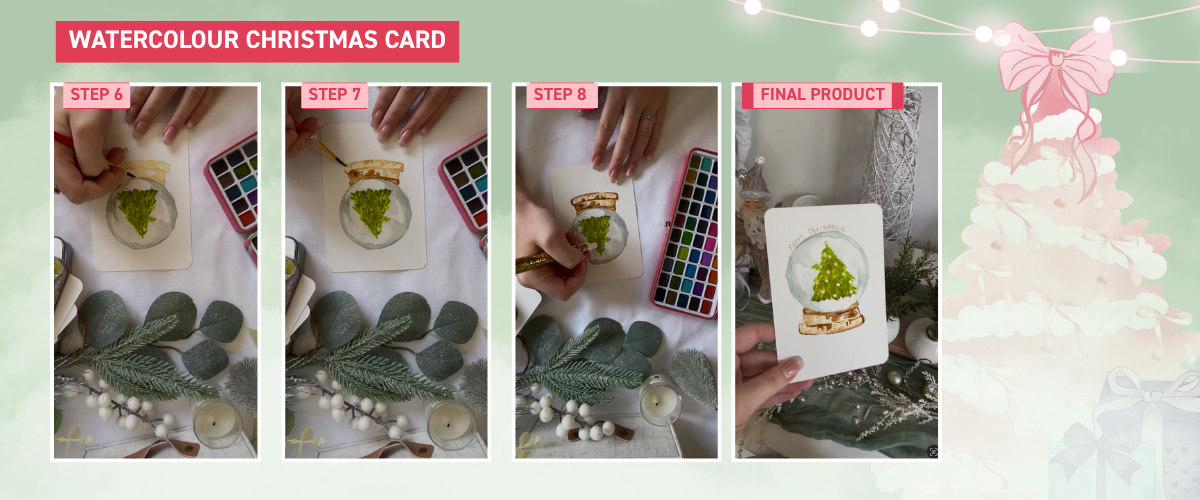 DIY decorative plate with gold and red accents – easy handmade holiday decor