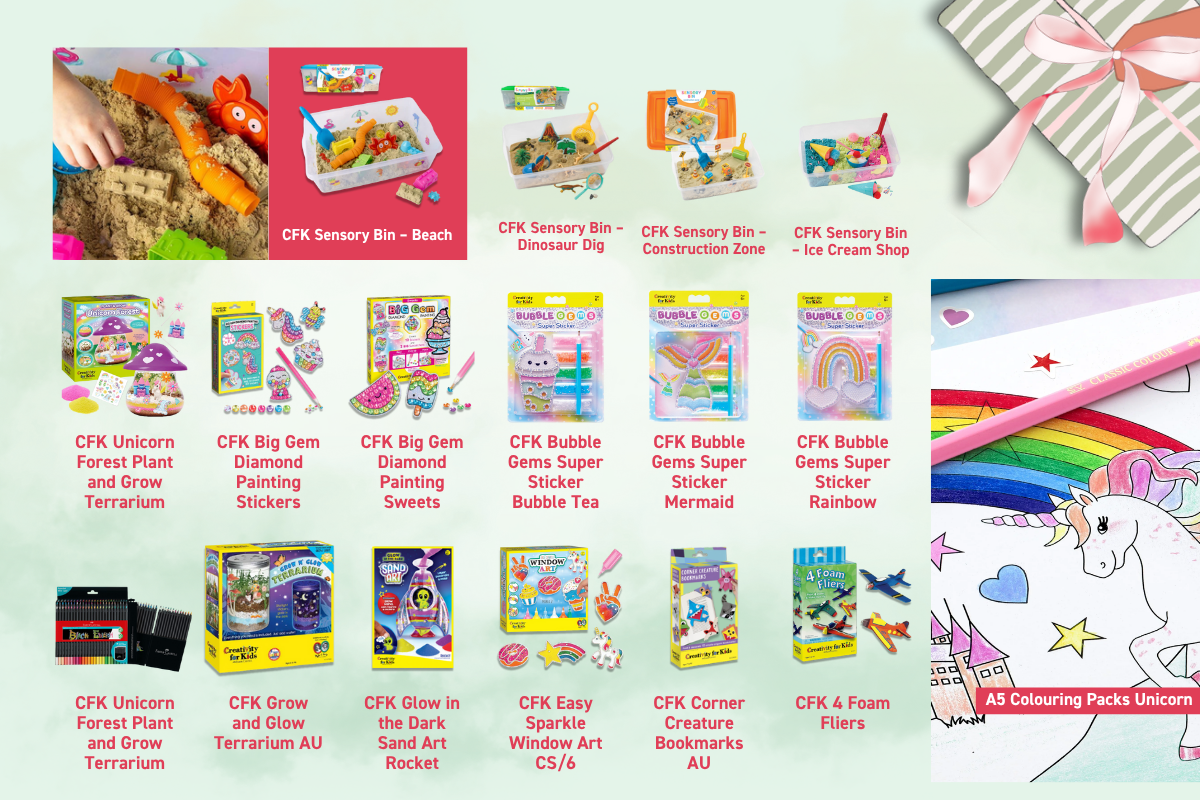 Explore creative kits and sensory art supplies for kids – exclusive to Art Shed
