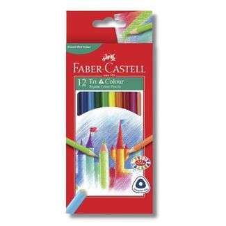 Faber Castell Triangular Coloured Pencils 12 Pack