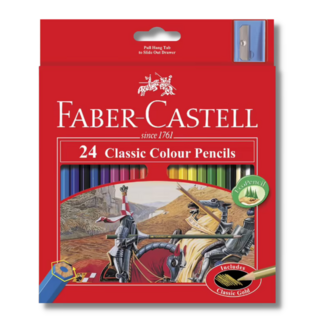 Faber Castell Classic Colour Pencils 24 Pack + Sharpener