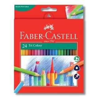 Faber Castell Triangular Coloured Pencils 24 Pack
