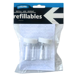 Derivan Refillables Plastic Sample Jar & Lid 40ml 2pc