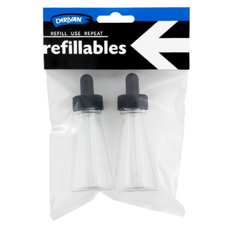 Derivan Refillables Plastic Bottle and Dropper 45ml 2pc