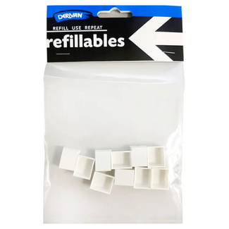 Derivan Plastic Watercolour Half Pans Empty 10pc