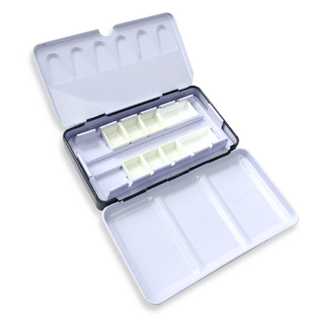 Derivan Watercolour Metal Palette 8 Half Pans 2 Full Pans