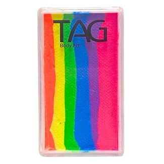 TAG Body Art & Face Paint 1 Stroke Split Cake 30g - Neon Rainbow