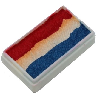 TAG Body Art & Face Paint 1 Stroke Split Cake 30g - Pearl Red/White/Blue