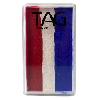 TAG Body Art & Face Paint 1 Stroke Split Cake 30g - Red/White/Blue