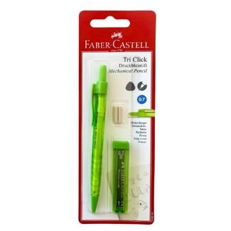 Faber Castell Student Mechanical Pencil 0.7mm Tri Click + Accessories Bundle
