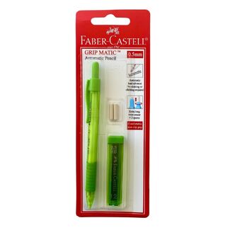 Faber Castell Student Mechanical Pencil 0.5mm Tri Click + Accessories Bundle